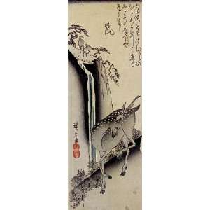  Hand Made Oil Reproduction   Ando Hiroshige   24 x 68 