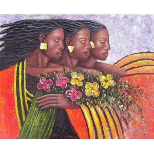 Art Reproduction Oil Painting AfricanWomen Classic 20 X 24   Hand 