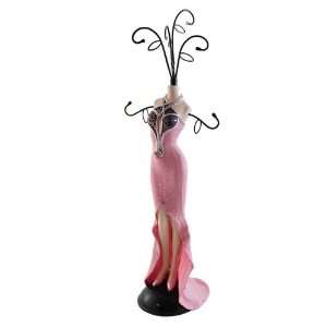  Cocktail Party Mannequin Jewelry Holder Pink 5x3x14 