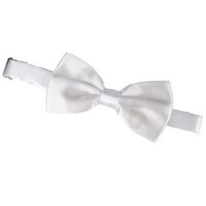  Mens Fashion Style Satin Bow Tie Cravat, B09 White 