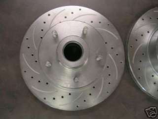 MUSTANG 2 CHEVY PATTERN 11 STREET ROD ROTORS SLOTTED  