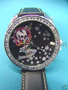 MIAMI INK DEATH BEFORE DISHONOR TATTOO WRIST WATCH  