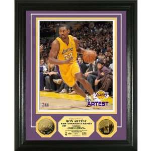   Angeles Lakers Ron Artest 24K Gold Coint Photo Mint