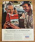 1965 Mobil Oil Gas Ad Nearing Gettysburg PA Edward Hugh