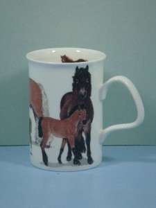 Roy Kirkham Fine Bone China Mug Horses  