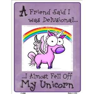  Delusional Unicorn Small Parking Signs purple Everything 