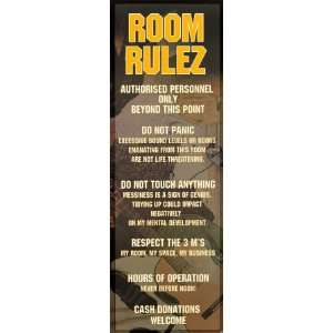  Room Rulez Door Poster Print, 21x62