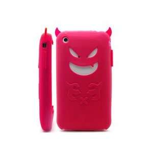 Devil Design HOT PINK Silicone Skin Case Cover for Apple iPhone 3G/3GS 