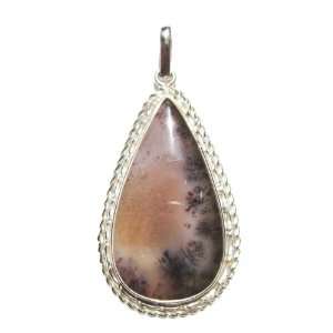 Genuine Dendritic Agate and Sterling Silver Nirvana Pendant One of a 