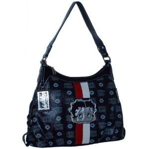  Betty Boop Tall Black and Grey Kisses Pvc Handbag (BB76 