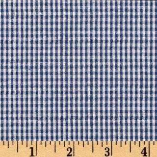 58 Wide Classic Seersucker Check Royal Fabric By The Yard