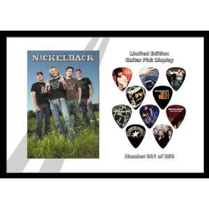  Nickelback Premium Celluloid Guitar Picks Display Large A4 