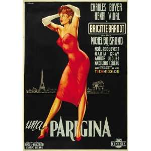  La Parisienne (1957) 27 x 40 Movie Poster Italian Style A 