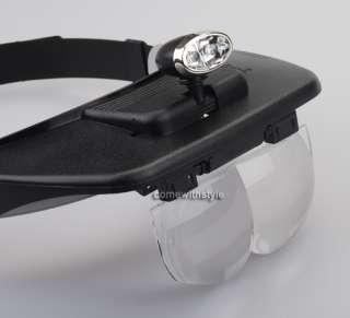 Dental Magnifer Head Loupe with 4 Lens & Light BRAND NEW Ship From US 