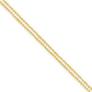   Gold 16 inch 1.50 mm Multi Strand Ropa Choker Necklace in Jewelry