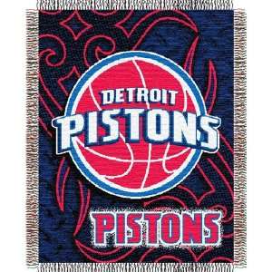 Detroit Pistons NBA Triple Woven Jacquard Throw (Tattoo Series 