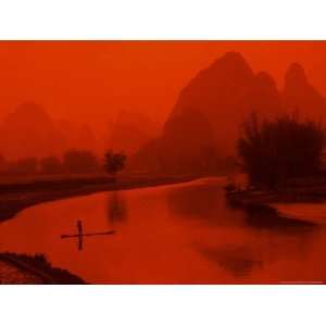  Limestone Mountains, Li River Fishermen, Yangshou, Guilin 