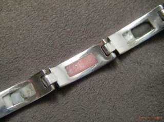 Sterling Silver, MOP, & Spiny Oyster Shell Link Bracelet  