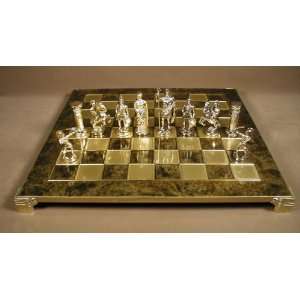  Greek/Roman w/Archer pawns, Traditional Brass Board Toys 