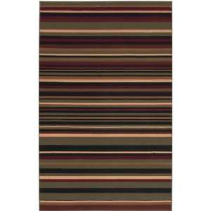  OW Sphinx Genre Brown/Green Rug Stripes Contemporary 53 