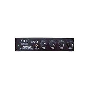  Rolls MA254H Compact Mixer Amplifier with 4 Channel Mixer 