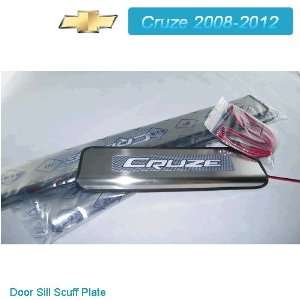 Rupse(TM) Chevrolet Cruze 2008 2012 Door Sill Scuff Plate Chrome Blue 