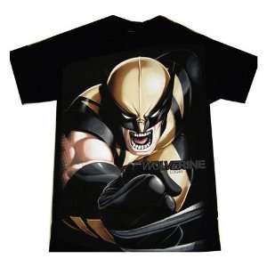 X Men Wolverine Grey Wolf Black T Shirt