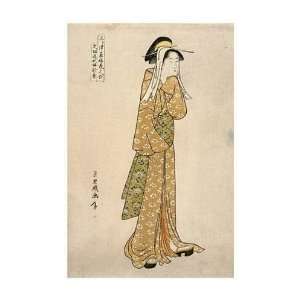  Chokyosai Eiri   The Streetwalker Okane Giclee Canvas 