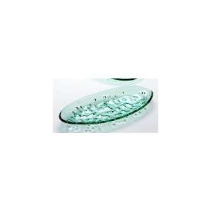 Bubbleware oval tray Handmade glass 5 1/2 x 11 3/4 oval tray produced 