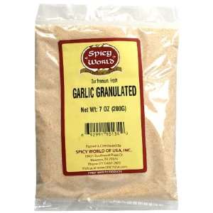 Spicy World Garlic Granulated, 7 Ounce Bags (Pack of 6)  