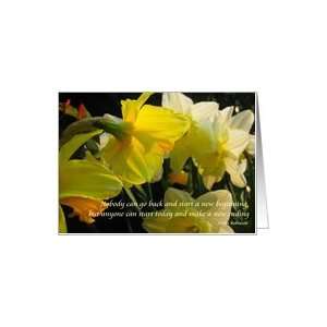  dont look back, look ahead, daffodil Card Health 