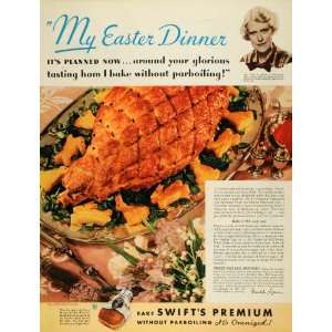  1935 Ad Swifts Premium Ham Easter Dinner Robert Marsh 