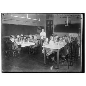  Children in dining room,Rochester Open Air School