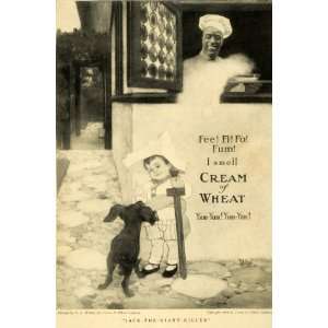  1909 Ad Cream Wheat Cereal Killer Jack Chef Rasmus Black 