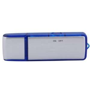  4GB White USB Flash Drive with Blue Accent
