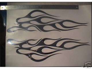 CHROME TRIBAL FLAME DECALS STICKERS GRAPHICS 27 INCH  
