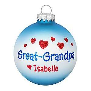  Personalized Great Grandpa Glass Ornament