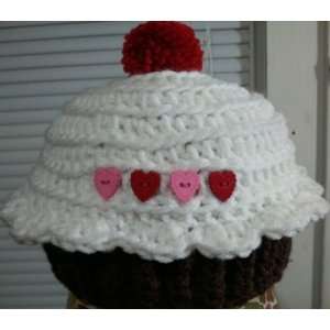  Handmade Crochet Baby Girl Cupcake Hat (3 6 Months 