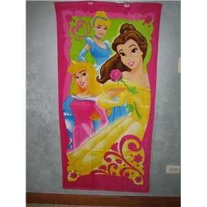  NEW Disney Pink Princess Cotton Beach Towel   30 x 60 