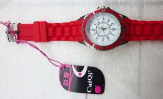 Fashion Cai Qi scale watch jelly quartz soft wristwatch men women lady 