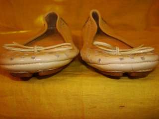 Michael Kors Beige Patent Leather Flat Ballet shoes 5.5 M  