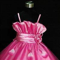 HP5299 Pink Christening Wedding Flowers Girls Pageant Dresses SZ 2 3 4 