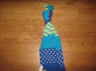 JUSTICE GIRLS NWT BLUE GREEN PURPLE PINK DOT SCARF  