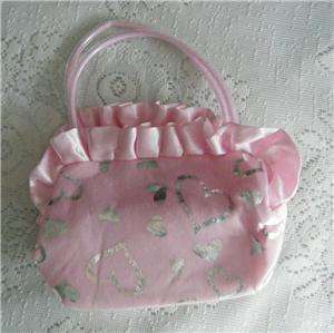 Girls Light Pink & Silver Heart Design Purse Handbag New In Package 