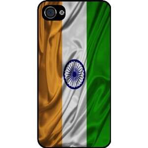  Rikki KnightTM India Flag Black Hard Case Cover for Apple 