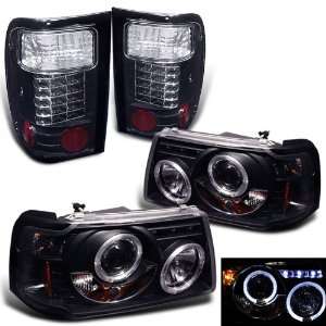 Eautolight 2001 2005 Ford Ranger Twin Halo LED Projector Head+led Tail 