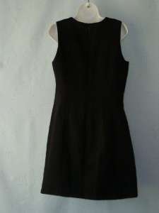 ANN TAYLOR Basic Black Cotton Sheath Dress~10~Flatters  