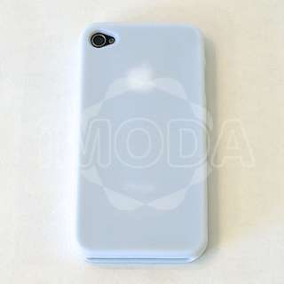 APPLE iPHONE 4 SILICONE SKIN BACK COVER CASE AND FREE LCD SCREEN COVER 
