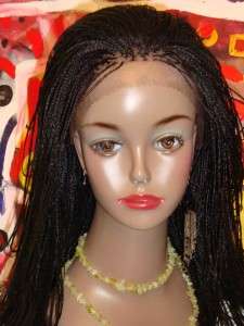 Braided Lace Front Wig,NWT,hand made.color # 1b. Wavy .long.FreeTress 
