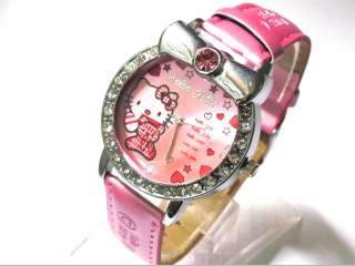   Fashion HelloKitty Girl Crystal Quartz Sport ODM Watch Wrist Watch K5